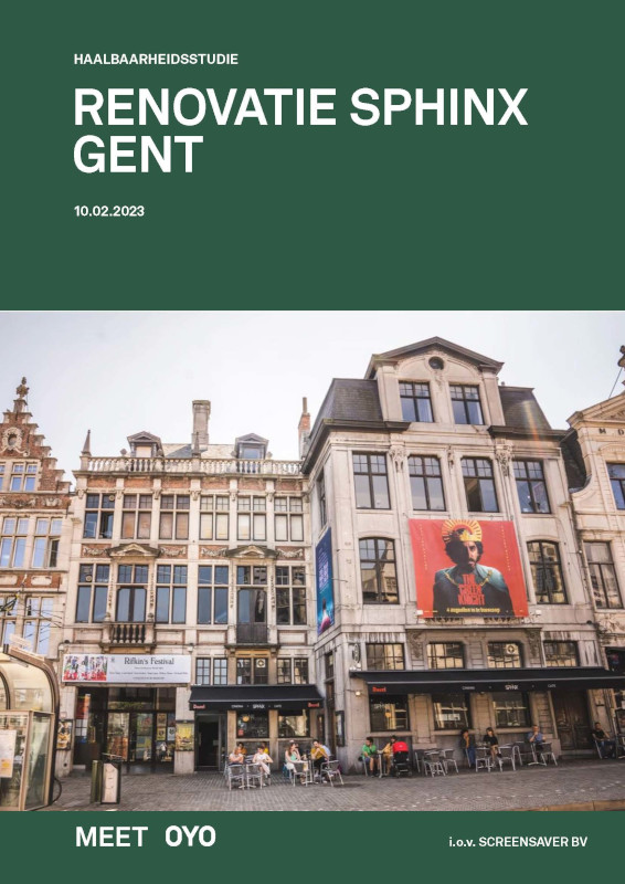 Titelpagina van het document Haalbaarheidsstudie Renovatie Sphinx Gent