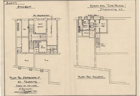 1928: Uitgevoerde ontwerpen voor de renovatie van Ciné Palace door G. Henderick